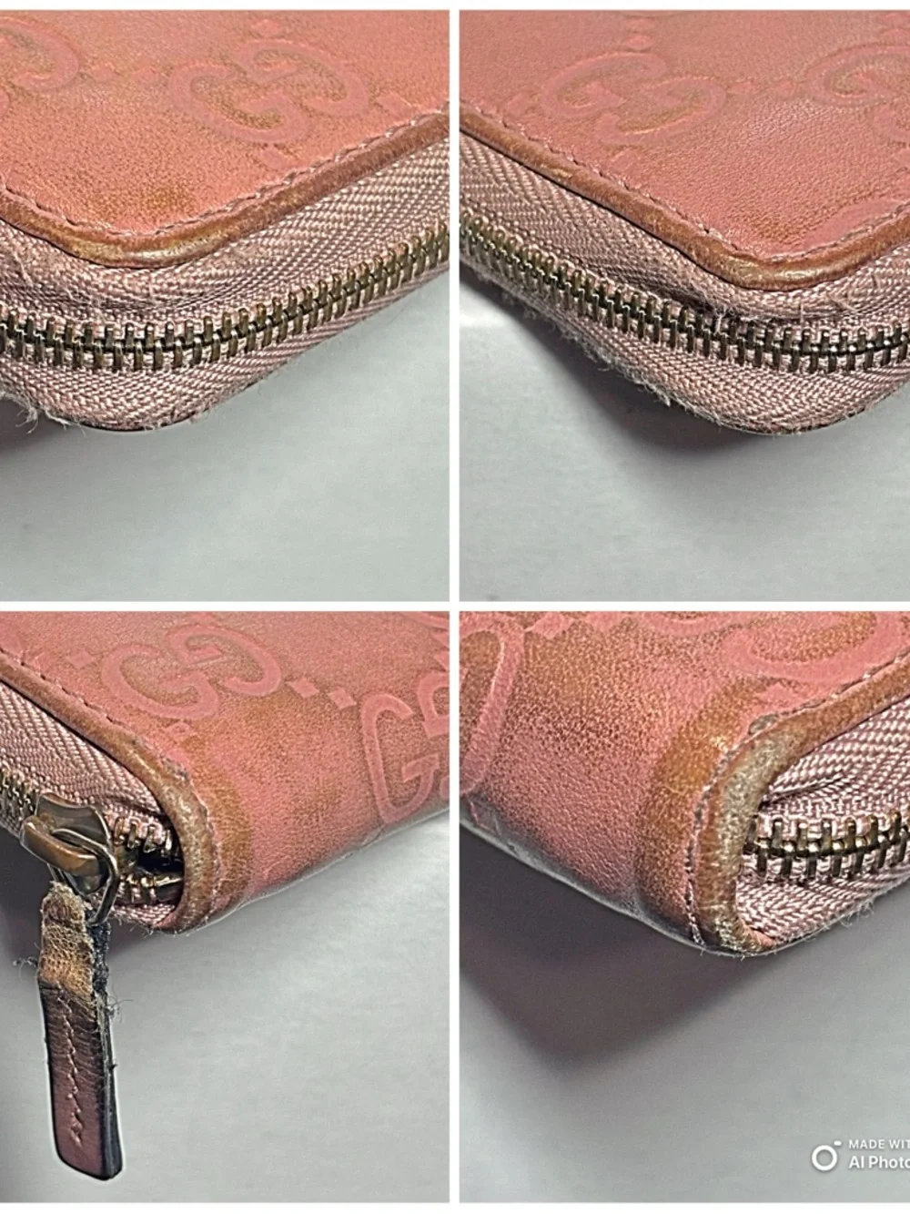 Gucci Microguccissima Pink Leather Zippy Coin Purse Wallet - Made in Italy - Picture 6 of 10